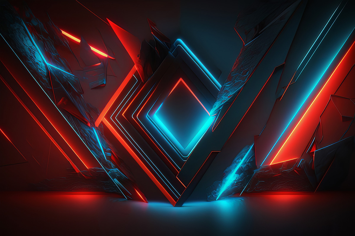 Red and Blue Futuristic Backgrounds, a Background Graphic by Bilgep_design (Photo 14 of 17)