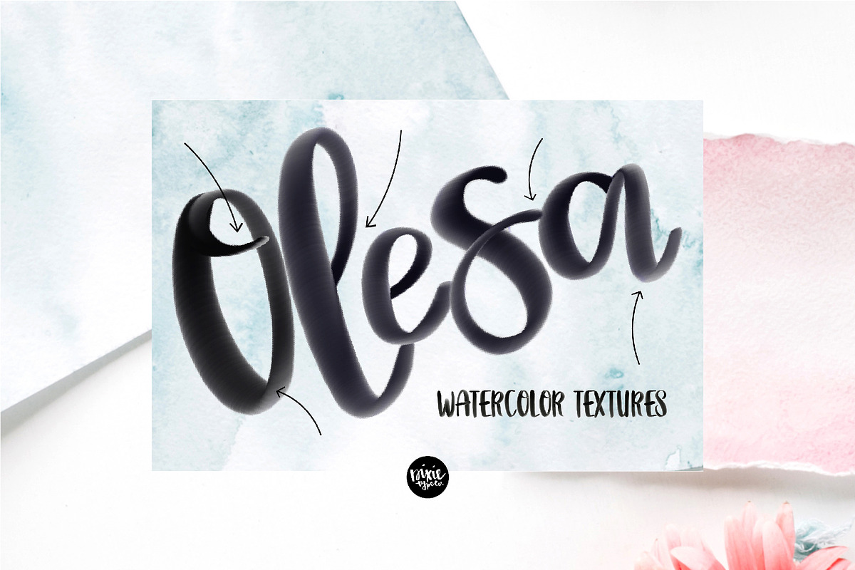 Olesa Watercolor OpenType SVG Font preview 6