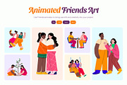 Animated Friends Illustration Art, a Person Illustration by Vectors Market (Thumbnail 1 of 5)