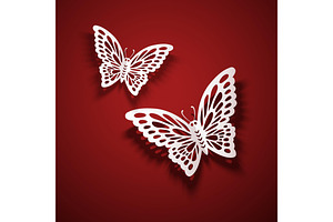 Butterfly Paper Cut Decorations