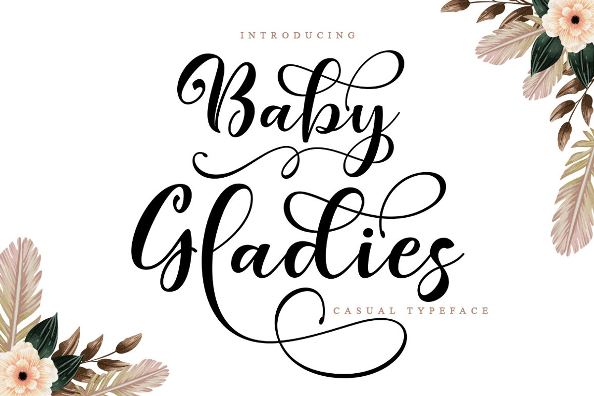 Baby Gladies, a Script Font by Straight.co (Photo 1 of 9)