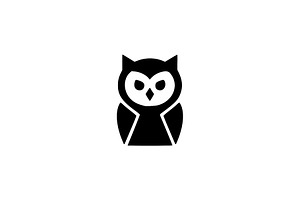 Owl Silhouette Vector Simple, an Animal Illustration by Vectorium Studio