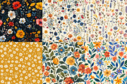 Meadow Floral Digital Paper, a Texture Illustration by DreamPrint404 (Thumbnail 6 of 7)