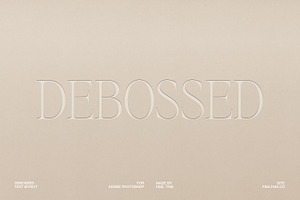 Debossed Paper Logo Mockup PSD
