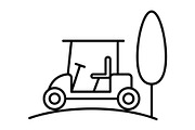 Golf Cart icon, an Outline Icon by Sumberpangan (Thumbnail 4 of 5)