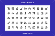Construction business icons, an Outline Icon by Wencory (Thumbnail 1 of 2)