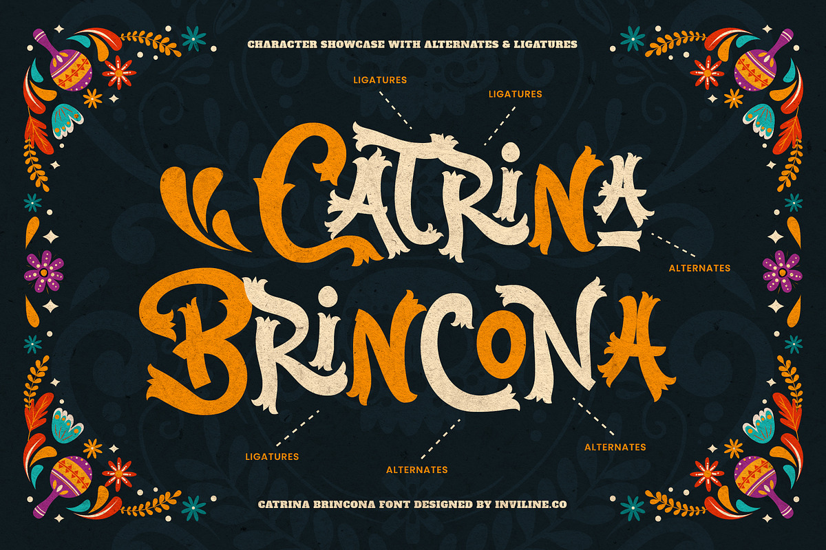 Catrina Brincona - Muertos Font, a Serif Font by Inviline.co (Photo 12 of 15)