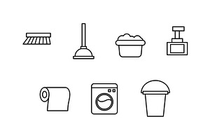 bathroom icons set collection, an Outline Icon by nicollr's store