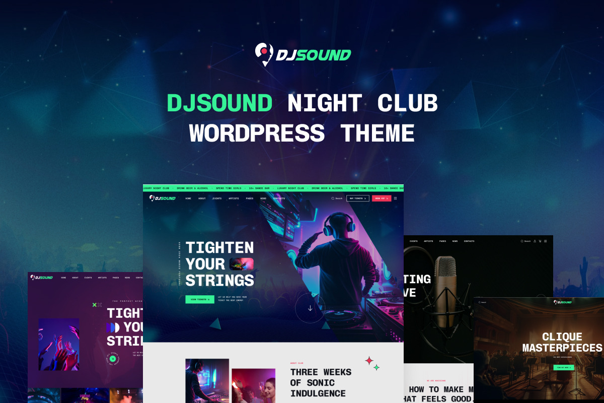 DJsound - Night Club WordPress Theme, a WordPress Template by Opal Wordpress Theme (Photo 1 of 7)
