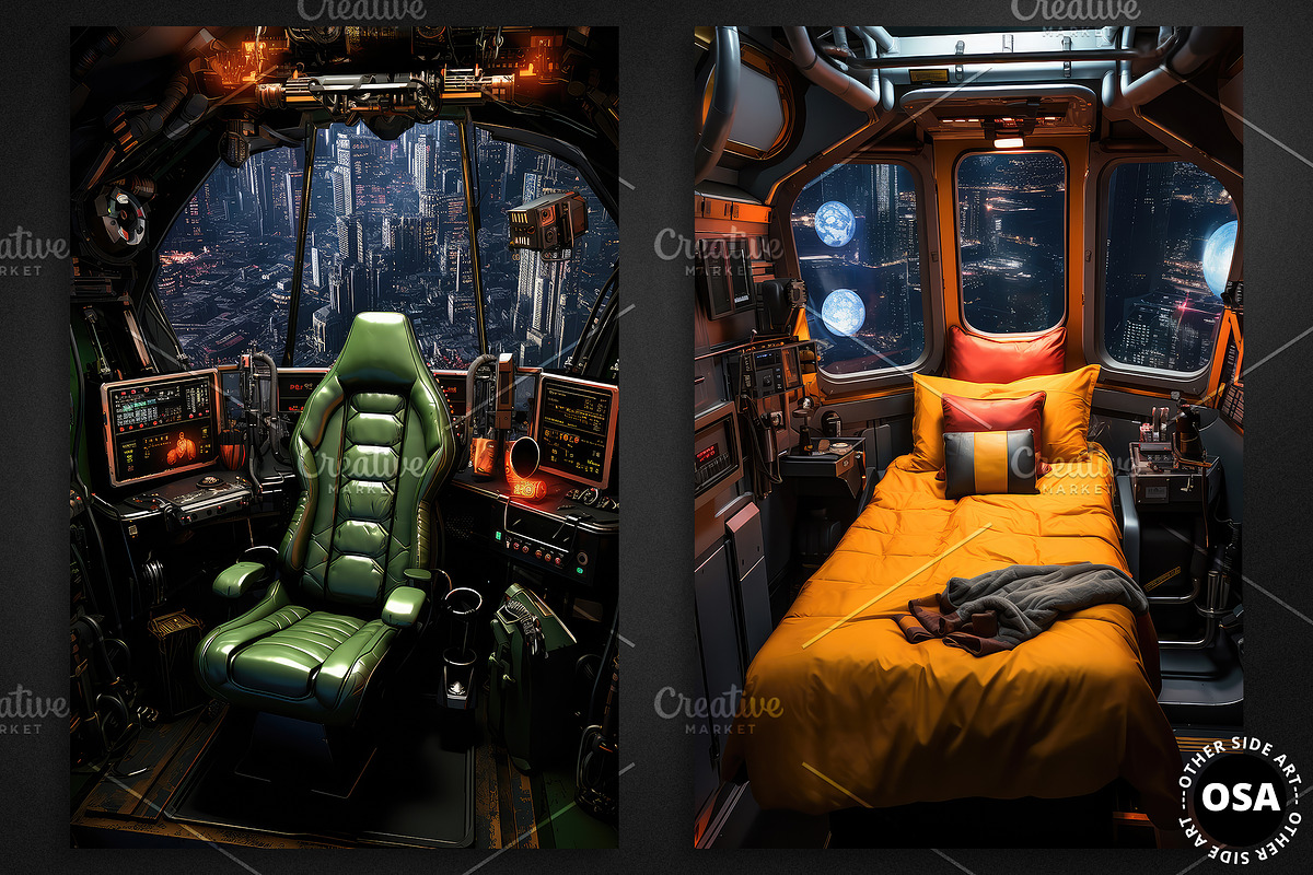 Cyberpunk Vehicle Interior Poster, a Background Graphic by Other Side Art (Photo 3 of 5)