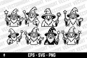 Mascot of a friendly wizard, a Person Illustration by Vectorhight