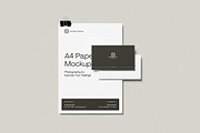 A4 Paper & Business Card Mockup, an Advertising Mockup by swsi-studio (Thumbnail 2 of 5)