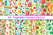 Vegetables Seamless Pattern, a Pattern Graphic by Digital Studio (Thumbnail 1 of 3)