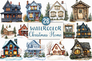 Christmas Home Clipart Bundle, an Illustration by Craft Nest (Thumbnail 1 of 6)