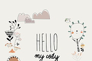 Happy Animals And Girl, a Seasonal Illustration by Maria Starus (Thumbnail 1 of 3)