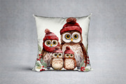 Cute Christmas Owls Clipart Xmas Png, an Animal Illustration by vivastarkids (Thumbnail 4 of 4)