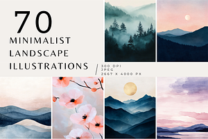 Minimalist Landscape Illustrations