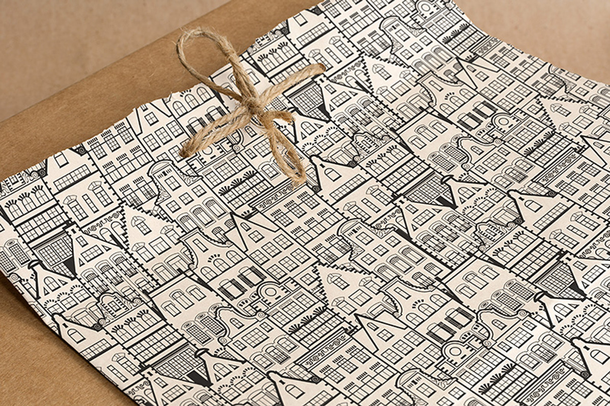 Seamless pattern of Holland houses, a Pattern Graphic by Primula`s shop (Photo 2 of 3)