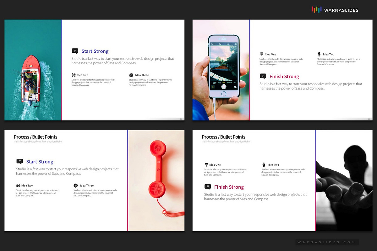 3 Bullet Points PowerPoint Templates, a Presentation Template by Warna Works (Photo 8 of 24)