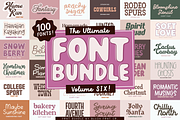 100 FONTS - ULTIMATE Font Bundle V6, a Font by Blush Font Co. (Thumbnail 1 of 4)