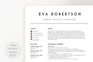 CV Template 2 Page EVA