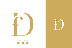 DF or FD logo monogram