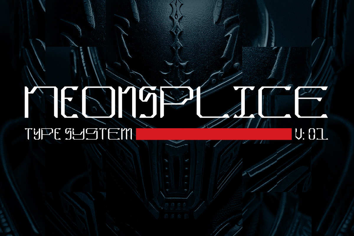 NeonSplice Futuristic Font, a Sans Serif Font by ANDR35 (Photo 1 of 7)