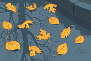 Puddle.Vector engraving, an Object Illustration by Vector Engraving (Thumbnail 3 of 7)