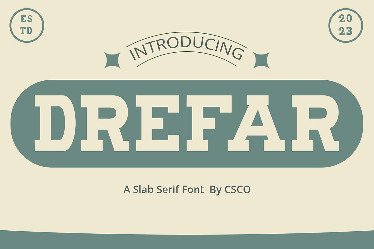 Drefar – Slab Serif Font, a Serif Font by Craft Supply Co. (Photo 1 of 7)