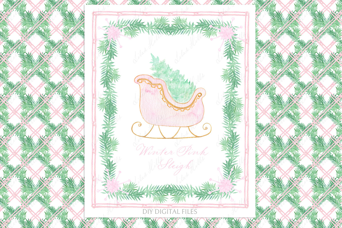 Winter Pink Sleigh, an Illustration by LABFcreations (Photo 3 of 4)