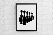 Bowling Silhouette SVG, a Sport Illustration by newminddesign (Thumbnail 2 of 3)