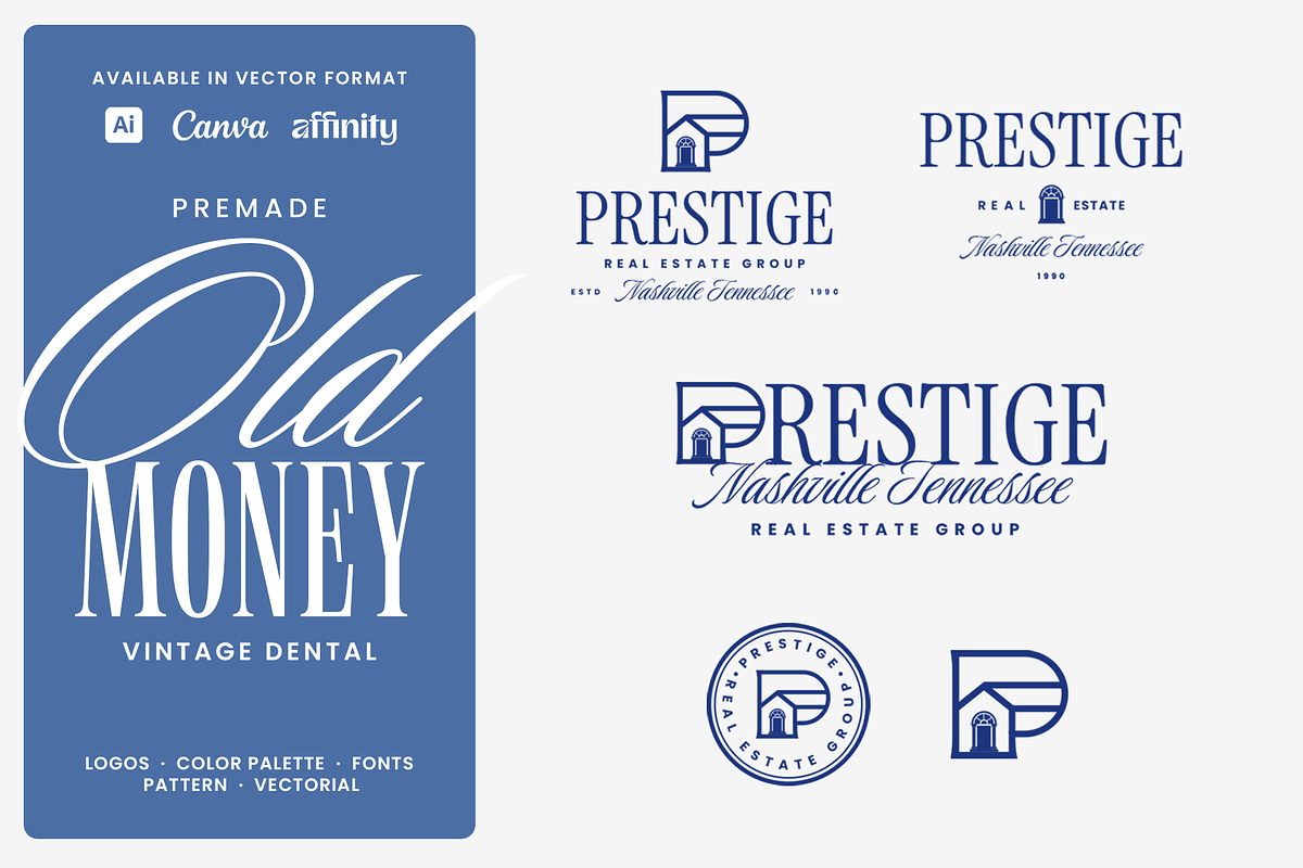 Prestige Real Estate Old Money Logo, a Branding & Logo Template by Headfonts (Photo 1 of 3)