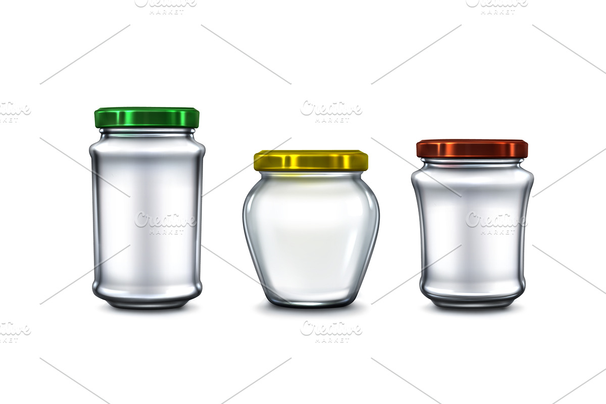 Glass jar mockups - container with, a Food Illustration by art PVP - market