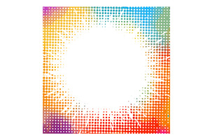 Bright round hipster colorful frame, a Texture Illustration by Nenahliadava Design