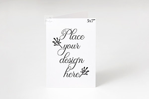 5x7 Greeting Card Mockup Invitation