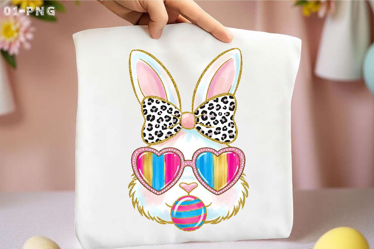 Glitter Easter Bunny Coquette PNG, an Illustration by Libby Wishes (Photo 1 of 6)