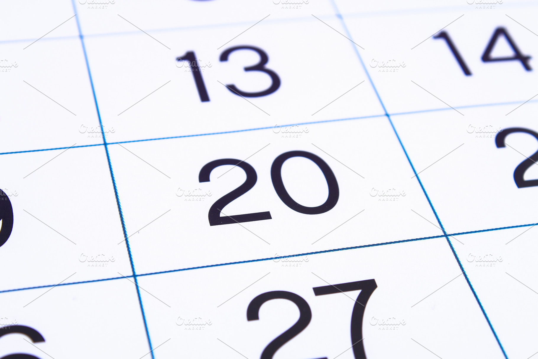 Calendar page close up big numbers stock photo containing date and calendar, a Business Photo by Detriana