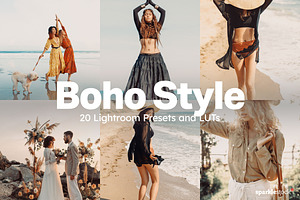 20 Boho Style Lightroom Presets LUTs