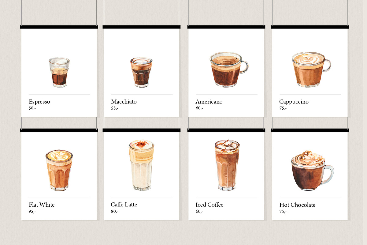 Coffee Corner watercolor, a Food Illustration by Volha Studio (Photo 4 of 11)