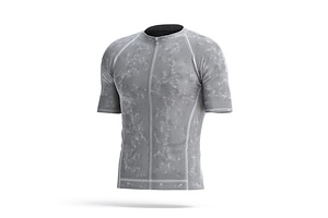 White Men Cycling Jersey 3D Model