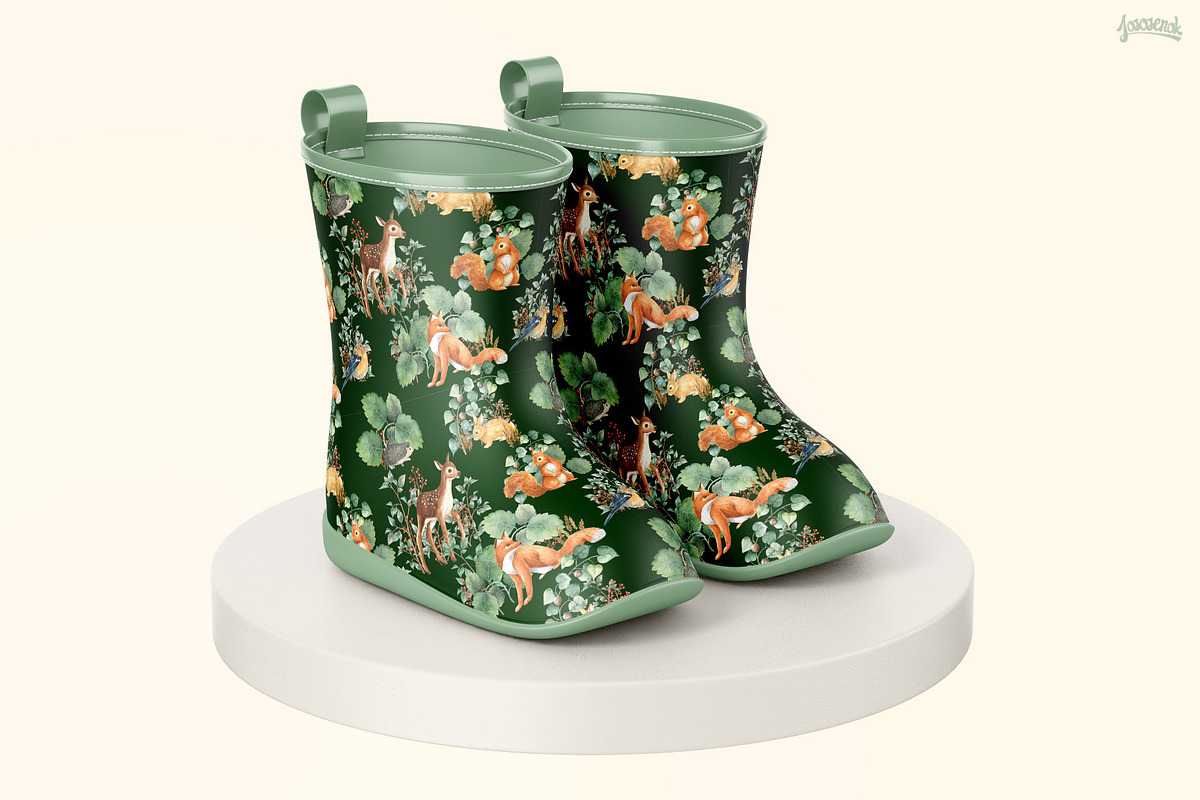 Woodland pattern, a Pattern Graphic by Lososenok (Photo 6 of 8)