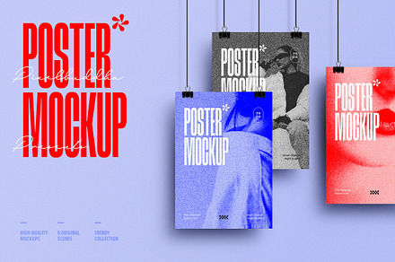 Poster Mockups Collection, an Advertising Mockup by pixelbuddha.net