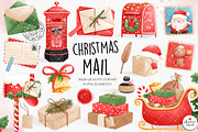 Christmas mail clipart, an Illustration by Chonnieartwork (Thumbnail 1 of 7)