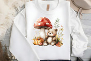 Watercolor Autumn Bear Clipart, an Illustration by DreamCafeArt (Thumbnail 8 of 9)