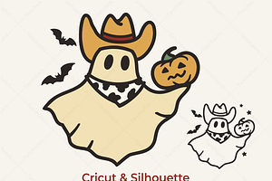 Cowboy Ghost SVG Western Ghost PNG