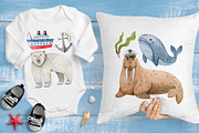 Northern Sea Watercolor Set, an Animal Illustration by Natalia Fedorova (Thumbnail 6 of 16)