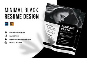 Minimal Black CV & Resume