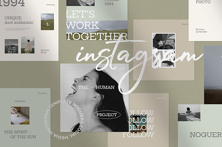 Noguera - Canva + PS Instagram Pack, a Social Media Template by Simple Queen