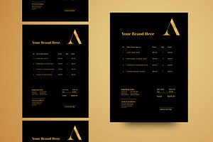 GOLD STATIONERY TEMPLATE