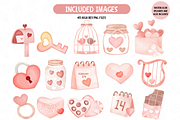 Cute Valentine Clipart Set, an Illustration by TatiMockup (Thumbnail 4 of 5)